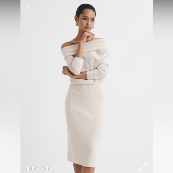 Reiss Off the shoulder sweater dress - Picture 2 of 8